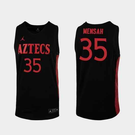 Men San Diego State Aztecs Joel Mensah Replica Black College Baketball 2019 20 Jersey